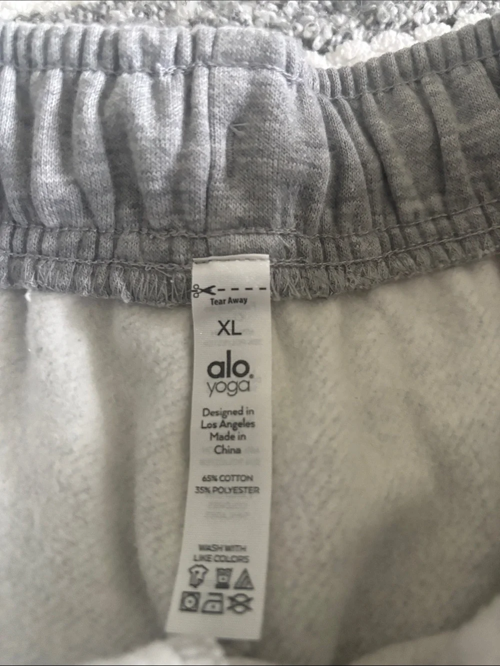 ALO Yoga women’s Light Grey Athletic Lounge Shorts